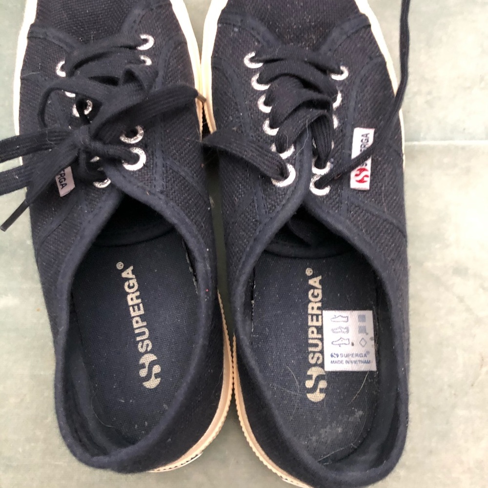 Superga navy canvas sneakers size 39